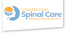 Lake Norman Spinal Care logo featuring a stylized profile of a human head